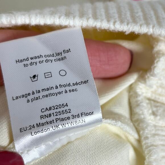 Dolan Cream Sweater with Pink and Brown Stripes - Picture 10 of 10